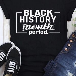 *New* History Celebration Tee, Unisex, Cotton, Black, Short Sleeve, Light Weight